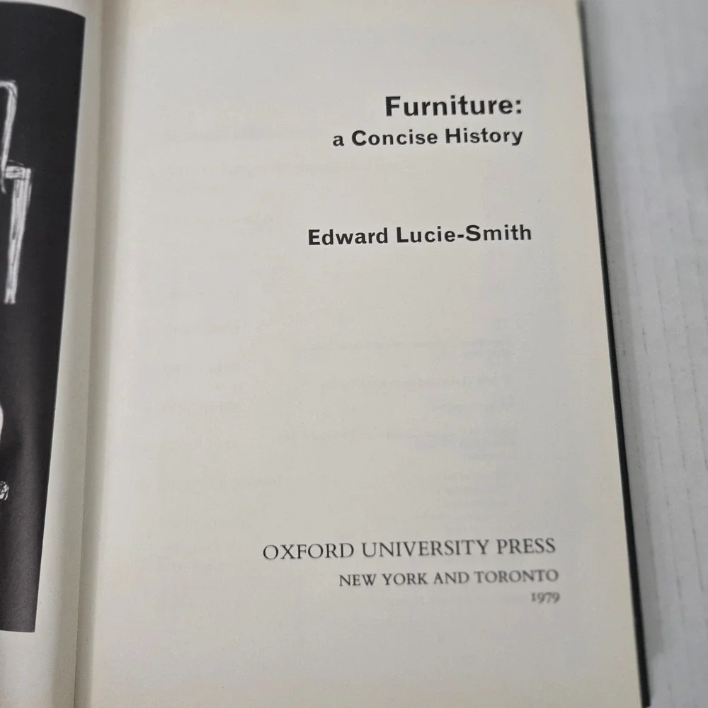 Vintage 1979 Furniture A Concise History Edward Lucie Smith Art Design Book OUP